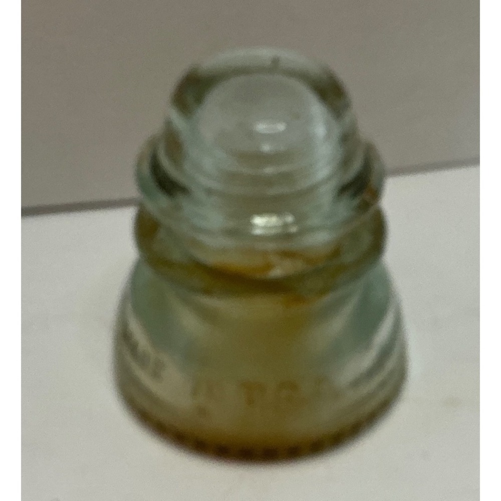 Hemingray Vintage Glass Insulator No 42 Clear Drip Edge Made in USA Industrial